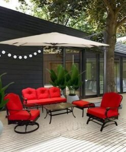 Alternative view of Aluminum Parasol with water base-225×41×136-Beige-1 year Warranty