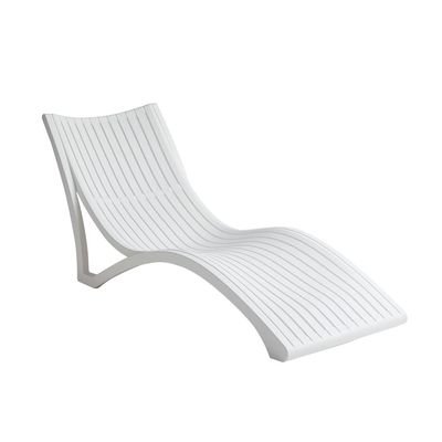 Modern Outdoor Luxury Sun Lounger – Stylish & Weatherproof, Premium PP with Fiberglass Reinforcement, 176x73x74CM, White - Image 2