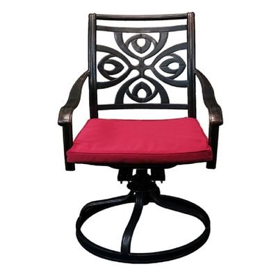 Swivel Chair-Sandiego Style-68x62x92Cm-Aluminum-1Year - Image 2