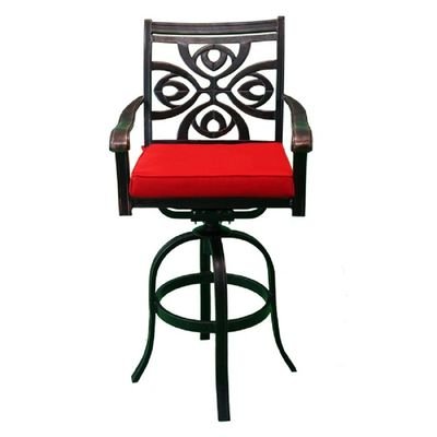 Swivel Bar Chair-Sandiego Style-61x55x121Cm-Aluminum-1Year - Image 2