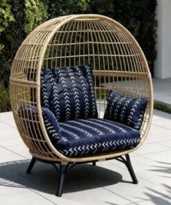 King Wicker Oversized Egg Basket Chair for Living Room , Balcony , Patio , Garden - Image 3