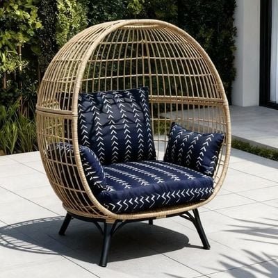 King Wicker Oversized Egg Basket Chair for Living Room , Balcony , Patio , Garden - Image 3