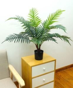Alternative view of Artificial Areca Palm Tree With Black Plastic Pot