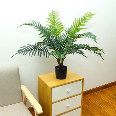 Artificial Areca Palm Tree With Black Plastic Pot - Image 2