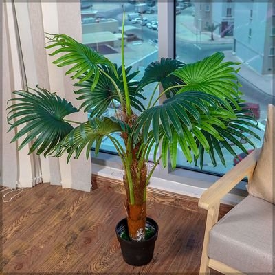 Artificial Palm Tree - Artificial Palm Plants With Plastic Pot - Image 2