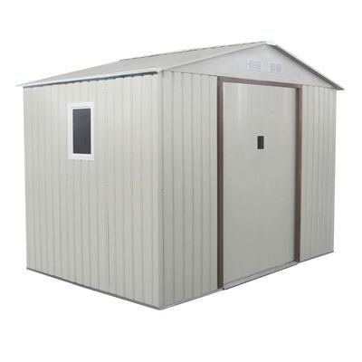 CamelTough Outdoor Metal Storage Shed, 9.1X6.3 feet, Garden Metal Shed Beige, CT-641 - Image 2