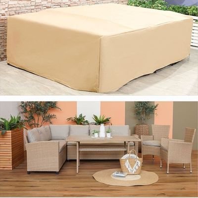 Protection Cover for Albany 8 Seater Garden Sofa - L280 x W190 x H95cm - Beige - Image 2