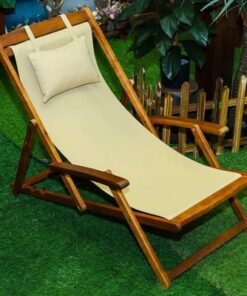 Wooden Relaxing Beach Chair - Image 4
