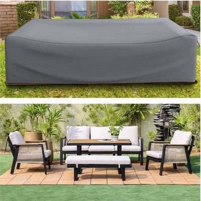 Protection Cover for Loren 5-Seater Sofa Set - L320 x W220 x H80cm - Grey - Image 2