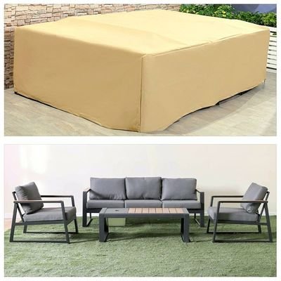 Protection Cover for Roma 5-Seater Outdoor Sofa - L320 x W180 x H80cm - Beige - Image 2