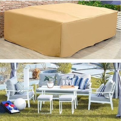 Protection Cover for Imperial 7-Seater Outdoor Sofa - L300 x W200 x H90cm - Beige - Image 2