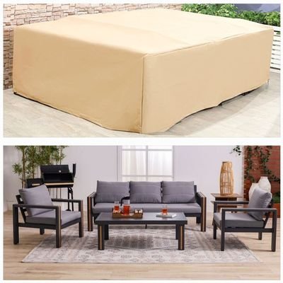 Protection Cover for Colter 5-Seater Outdoor Sofa - L310 x W180 x H80cm - Beige - Image 2