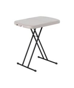 Lifetime 26-Inch Folding Table, Portable Compact, Height Adjustable, Personal Laptop Folding Table for Home Office Indoor and Outdoor, Lightweight, Powder Coated Finish, Putty/Black Sand Color - 80932 - Image 3