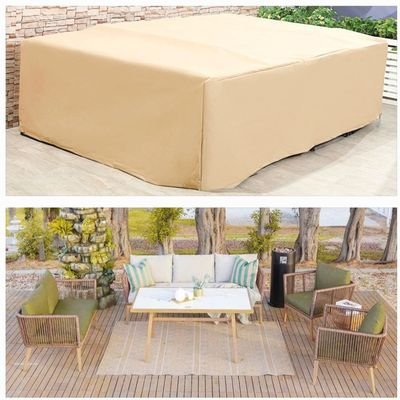 Protection Cover for Zoya 7-seater Sofa Set - L330 x W250 x H75cm - Beige - Image 2