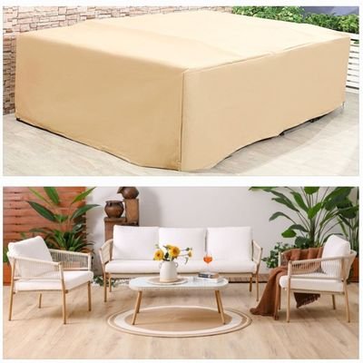 Protection Cover for Claire 5-Seater Sofa Set - L270 x W170 x H75cm - Beige - Image 2