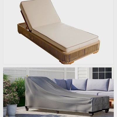 Caesar Sunbed Protection Cover - L220xW100x40cm - Grey - Image 3
