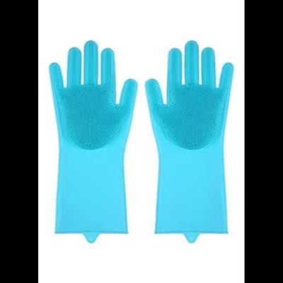 Mirfa Multifunctional Silicone Gloves for Kitchen Bathroom Dishwashing Pet Grooming Car Washing