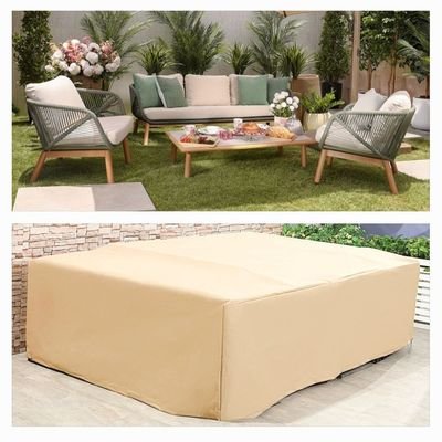 Outdoor Protection Cover for Omeya Sofa Set - 5 Seater - L300 x W180 x H70cm - Beige - Image 3