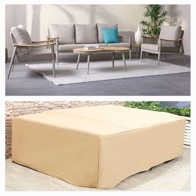 Outdoor Protection Cover for Savannah Sofa Set - 5 Seater - L300 x W180 x H80cm - Beige - Image 3