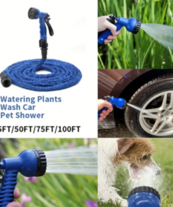Alternative view of Expandable Hose High Pressure Telescopic Watering Pipe Blue 27.00x9.50x24.00cm