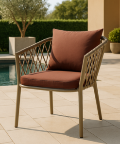 Alternative view of Suzx Modern Stylish Outdoor Lounge Armchair Weather-Resistant Patio Sofa Chair for Balcony, Garden, and Backyard