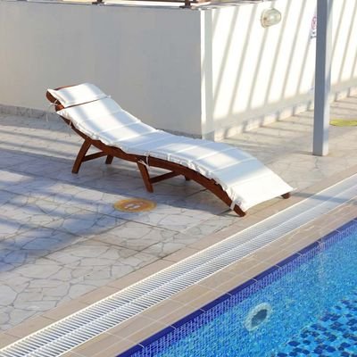Solid Acacia Wood Sun Lounger - Image 2
