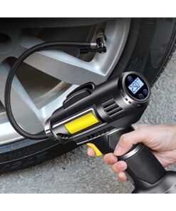 Luckam Tire Inflator, Rechargeable Lithium Ion Battery Portable Handheld Fast Inflation Auto Tire Pump with Digital Pressure Gauge for Car Motorcycles Tires