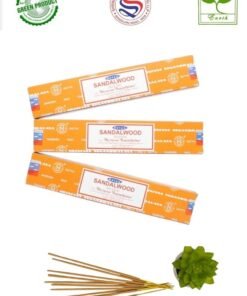 Satya Sandalwood Incense Sticks, Green Certified Incense Sticks, 3 Packs