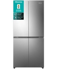 Hisense Gross 610L/Net 456L Cross Door  Refrigerator Fridge RQ5G470SBS3, My Fresh Choice Function, Metal-Tech Cooling, Durable Inverter, Premium Flat Door Design, Total No Frost, Multi AirFlow, Inverter RQ5G470SBS3 SILVER