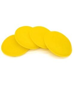 Microfibre Polishing Sponge, 4pcs Yellow Car Wax Applicator Detailing Applicator Pads for Waxes Polishes Paint Cleaner Auto Polish Machine Hand Polishing Sponge, 10 * 1.5cm