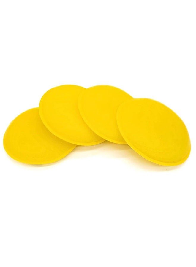 Microfibre Polishing Sponge, 4pcs Yellow Car Wax Applicator Detailing Applicator Pads for Waxes Polishes Paint Cleaner Auto Polish Machine Hand Polishing Sponge, 10 * 1.5cm