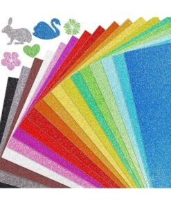 MOMENT 10 Sheets Glitter Cardstock Paper, 10 Colors Premium Glitter Paper For Crafts, 250Gsm Sparkly Card Stock Paper For Card Making, Scrapbooking, Diy Projects, 8.5 X 11 Inches
