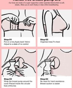 Alternative view of URbazaar 2-Pcs Hands Free Pumping Bra, Adjustable Breast-Pump Holding and Nursing Bra