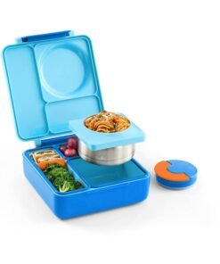 Omielife OmieBox Kids Bento Box with Insulated Thermos-Blue Sky