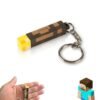 Organizer Minecraft Key Chain Torch Surrounding Model Pendant Toy Night Light