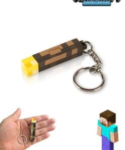 Organizer Minecraft Key Chain Torch Surrounding Model Pendant Toy Night Light