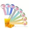 D&L Breakproof Glass Straws Durable Reusable Glass Straws 8 Pack with 1 Cleaning Brush For Drinks Milk Smoothie