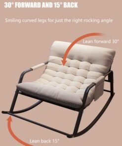 Alternative view of Arabest Rocking Chair Single Recliner Casual Lounger Living Room Deckchair Bedroom Balcony Rocking Chair Sofa Lazy Chair