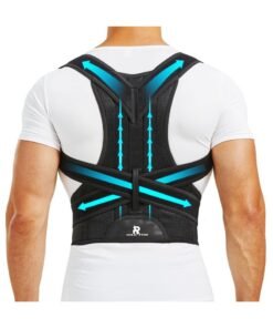 Rock Pow Back Brace and Posture Corrector for Men and Women Adjustable Back Straightener Posture Corrector, Scoliosis and Hunchback Correction, Spine Corrector, Support for Upper Lower Back Pain Relief