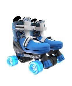 Yvolution Neon 2-in-1 Inline and Quad Combo Skates (Size 3-6, Goteki Blue)