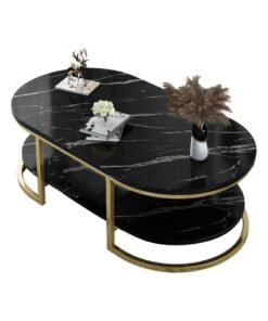 DubaiGallery Simple And Stylish Double Layer Living Room Furniture Durable Scratch Resistant Coffee Table