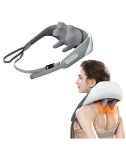 RATSAW Shiatsu Neck Shoulder Massager With Heat Relieve Tension Target Acupoints Spa-Quality 6D Extra Large Massage Head Wearable Design Ideal Pain Relief Muscle Relaxation Stress Reduction