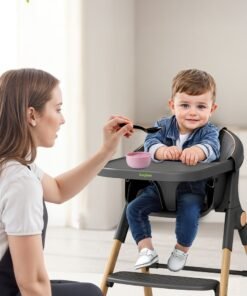 Alternative view of BAYBEE Premium 3-in-1 Convertible Baby High Chair for Kids | Toddler Dining Feeding Chair with Adjustable Height & 5-Point Safety Harness | Baby Chair with Adjustable Tray | Kids High Chair for Baby for 6 Months to 4 Years Boy Girl Black
