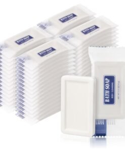 HQSLsund Travel Size Bars Soap in Bulk Individually Wrapped 05 oz Mini Small Body Hand and Face Soaps Toiletries Amenities for Hotel ShelterHomelessNursing HomeCharityMotelGuest Bathroom 100