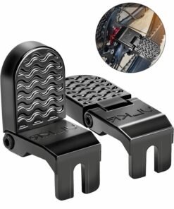 GROIC 1 Pair 10 MM U Slot Bicycle Rear Pedals Folding Foldable Non-Slip Rear Seat Footrest Pedals Cycling Accessories for Mountain Bike Electric Bicycle Foot Pegs