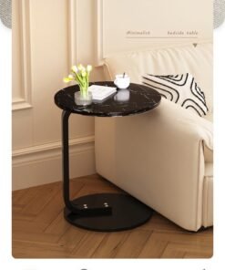 XiuWoo Round Sturdy Nordic Style Coffee Table Sofa Side Table End Table For Living Room 40*40*60cm