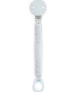 SUAVINEX Baby Pacifier Clip Made of Soft Fabric Attached to Baby's Clothing Prevent Pacifiers Falling on Floor 0+ Months Blue