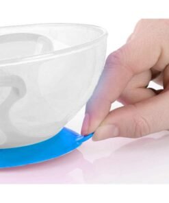MOVE ON 330ML Baby Suction Bowl with Spoon & Fork for Infant & Toddlers,BPA Free, Blue - Image 4