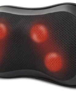 RENPHO Back Massager With Heat, Ultra Slim Shiatsu Lower Back Neck Massage Pillow, 3-Speeds With Net Cover Electric Shoulder Massage