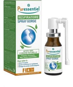 Puressentiel Respiratory Throat Spray Infused With Propolis, Echinacea, Honey And Essential Oils Active Ingredient 100% Natural Origin 7 Yrs And Above 15Ml